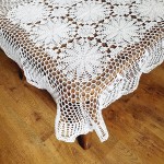Obrus szydełkowy 100x160 w kolorze białym