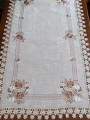 Bieżnik 80x140 w kolorze beżowym z brązowymi różami