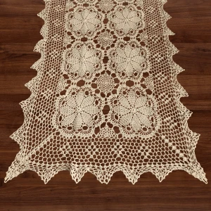 Bieżnik szydełkowy 60x115 w kolorze beżowym