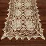 Bieżnik szydełkowy 60x120 w kolorze beżowym